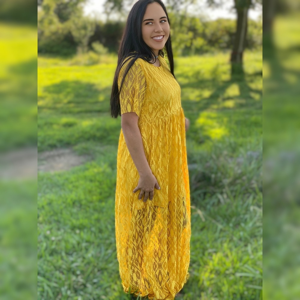 Aztec Design Lace Maxi dress - Picture 3 of 8